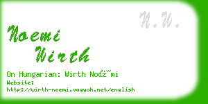 noemi wirth business card